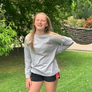 Gray Longsleeve “Stronger” Top